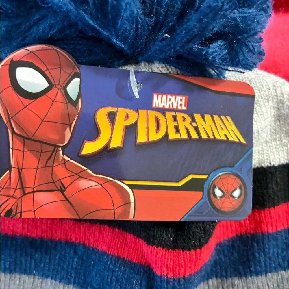 NWT Bundle: Marvel Spider-Man & DC Superman Pom Beanies - 3 Pack - Picture 4 of 7